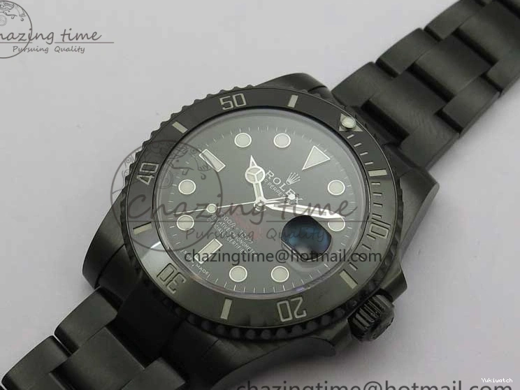 1:1 V6F Blaken Best 904L Date Submariner PVD Edition A2824 0322